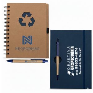 Caderno Com Caneta